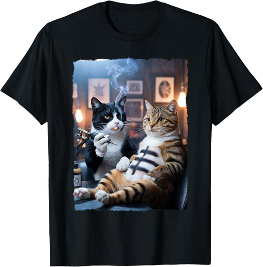 Cat Tattooing Cat Funny Meme Inked Kitty Humor Tattoo Artist