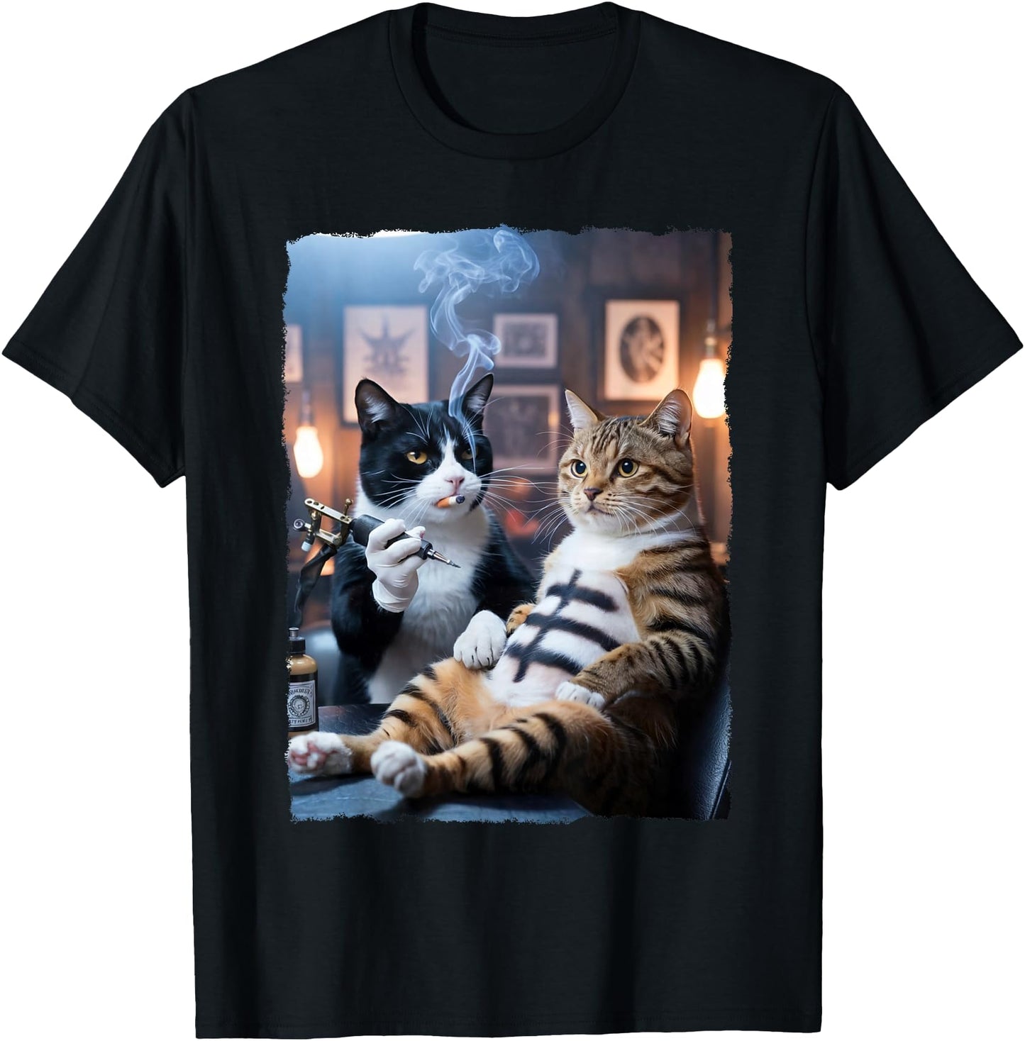 Cat Tattooing Cat Funny Meme Inked Kitty Humor Tattoo Artist