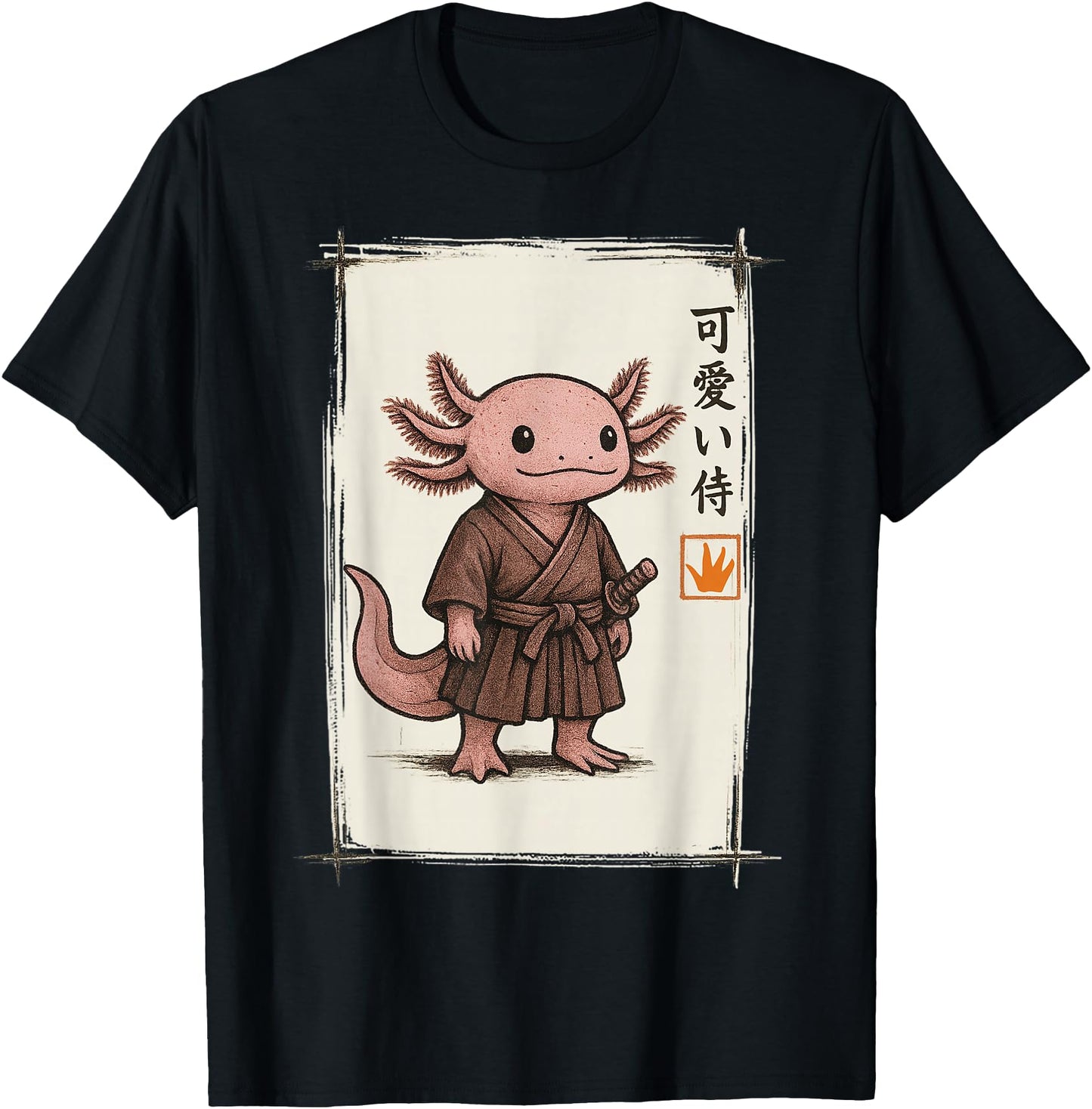 Samurai Axolotl Japanese Art Anime Funny Gifts Men Women Kid