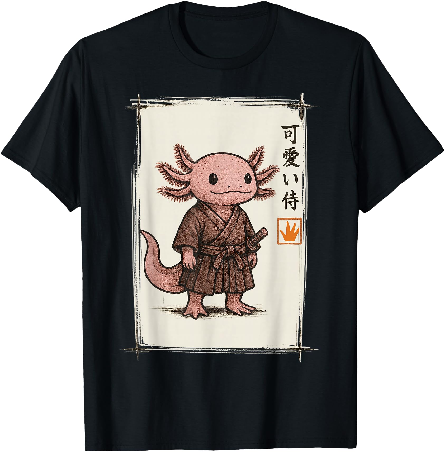 Samurai Axolotl Japanese Art Anime Funny Gifts Men Women Kid