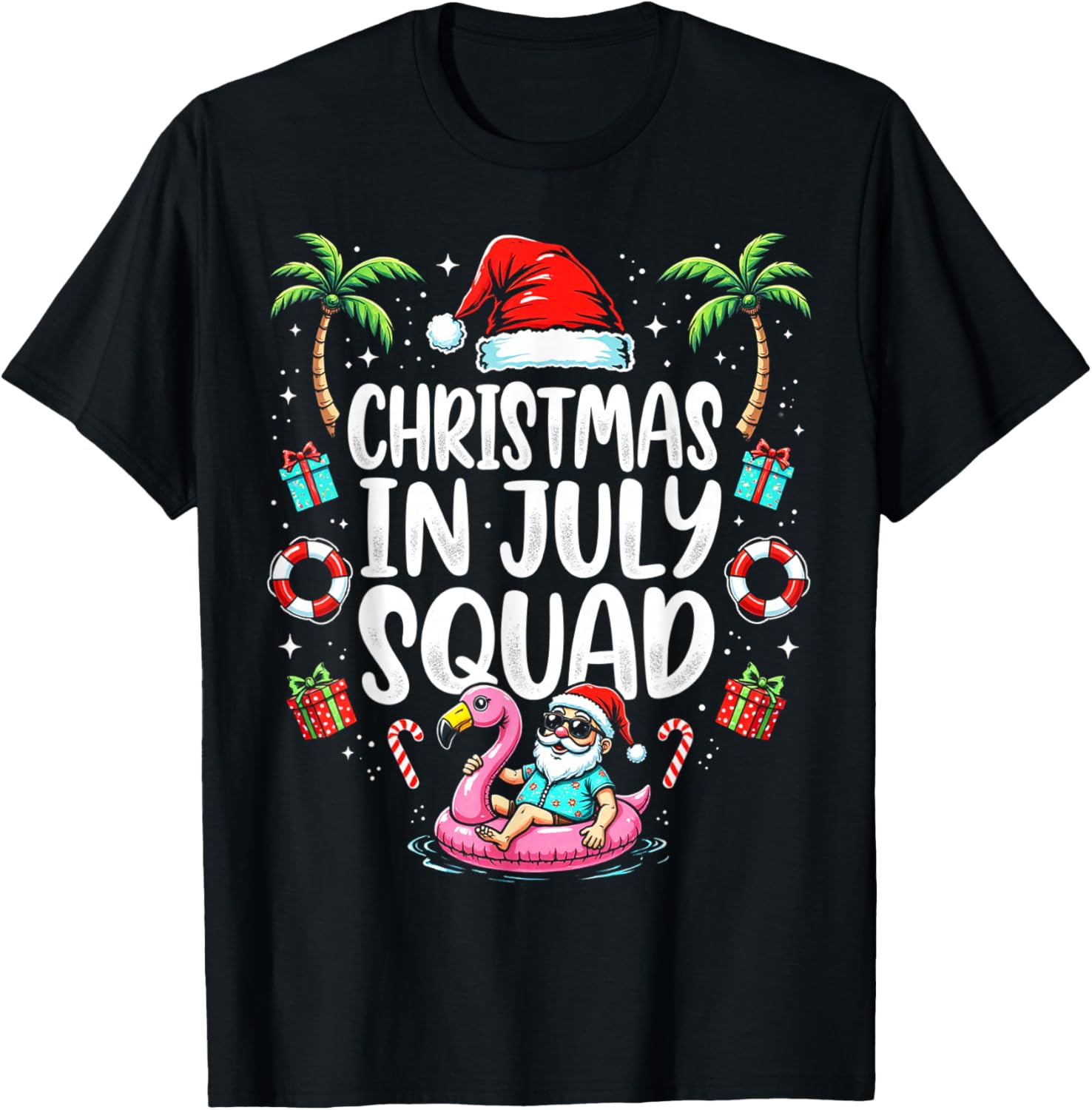 Christmas In July 2025 Squad Summer Beach Vacation Xmas Cool