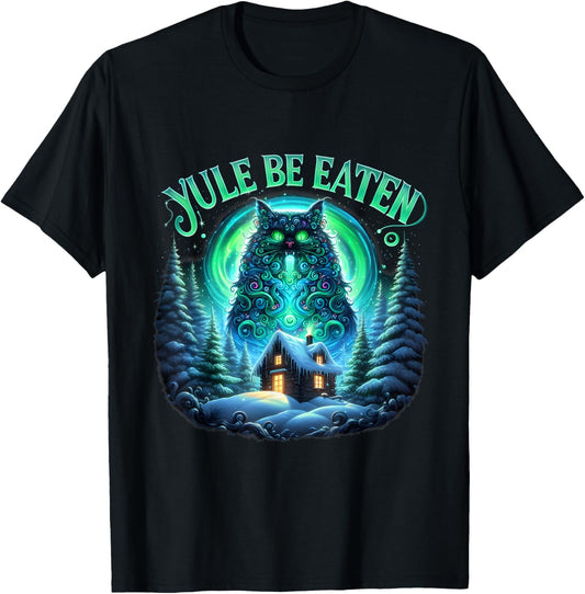 Christmas Cat Yule Be Eaten Yule Jolakotturinn Icelandic T-Shirt for Men Women Kids