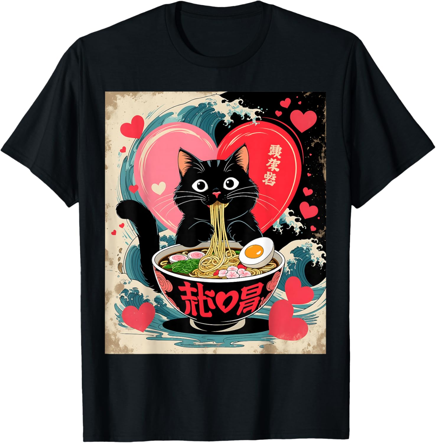 Cute Kawaii Cat Ramen Lover Japanese Anime Funny Cat Noodle