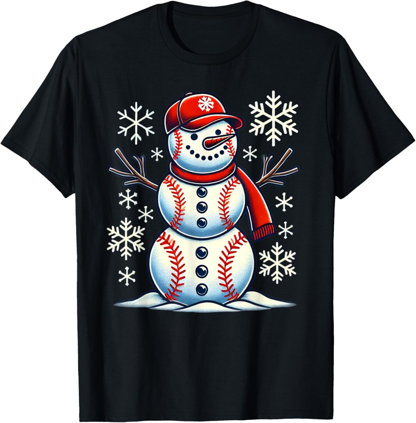 Christmas Baseball Snowman Boys Baseball Christmas Women Men