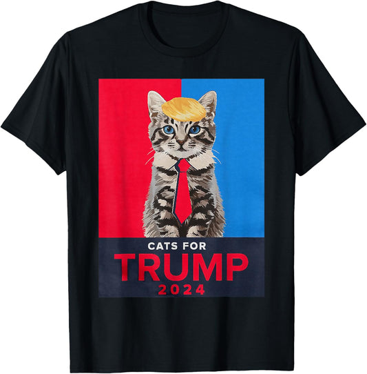 Cats For Trump 2024 Funny Tee For Vance Trump T-Shirt