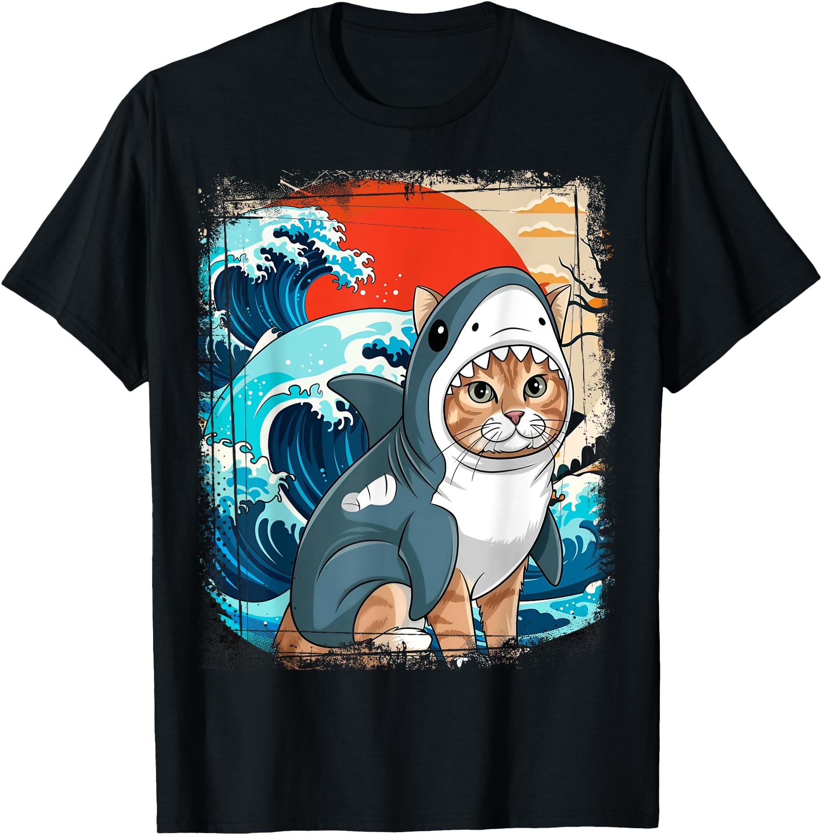 Japanese Art and Japan Shark Cat