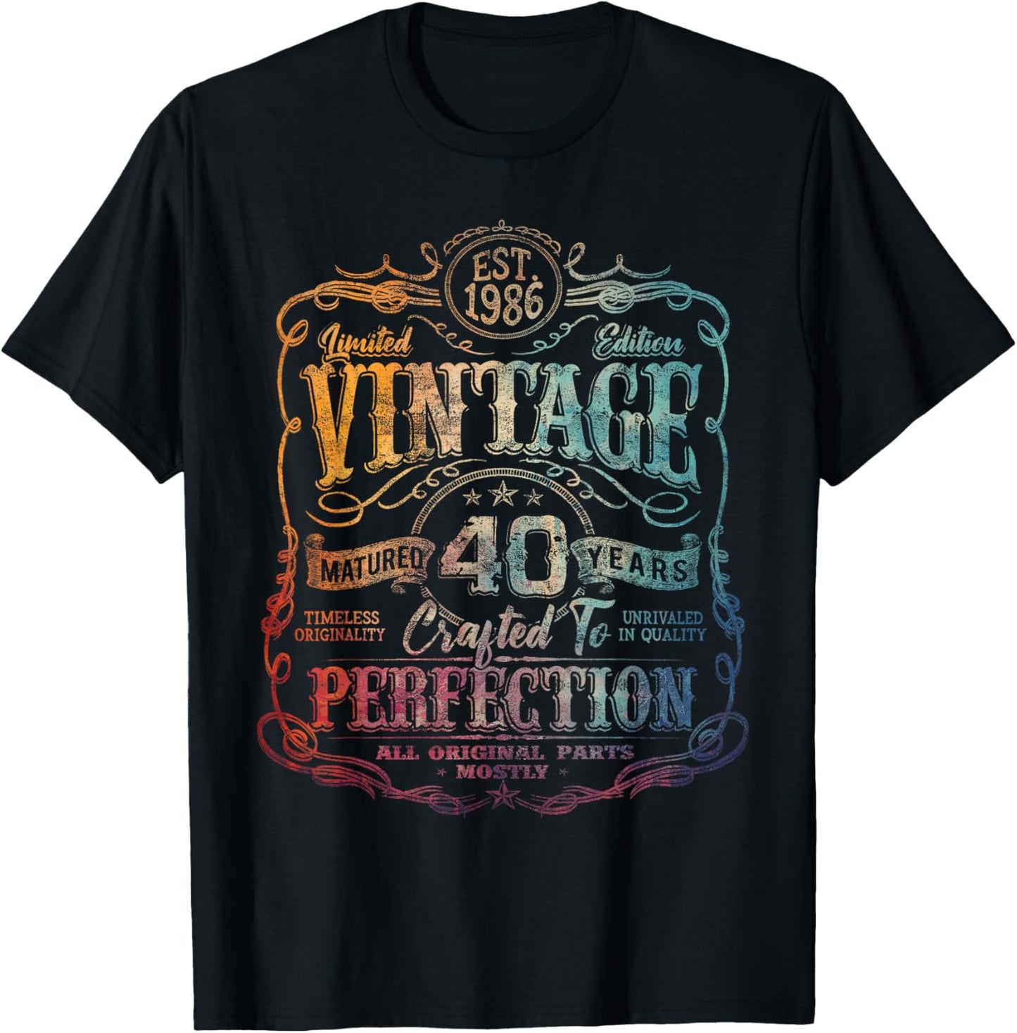 Vintage 1986 Limited Edition Shirt 40 Year Old 40th Birthday