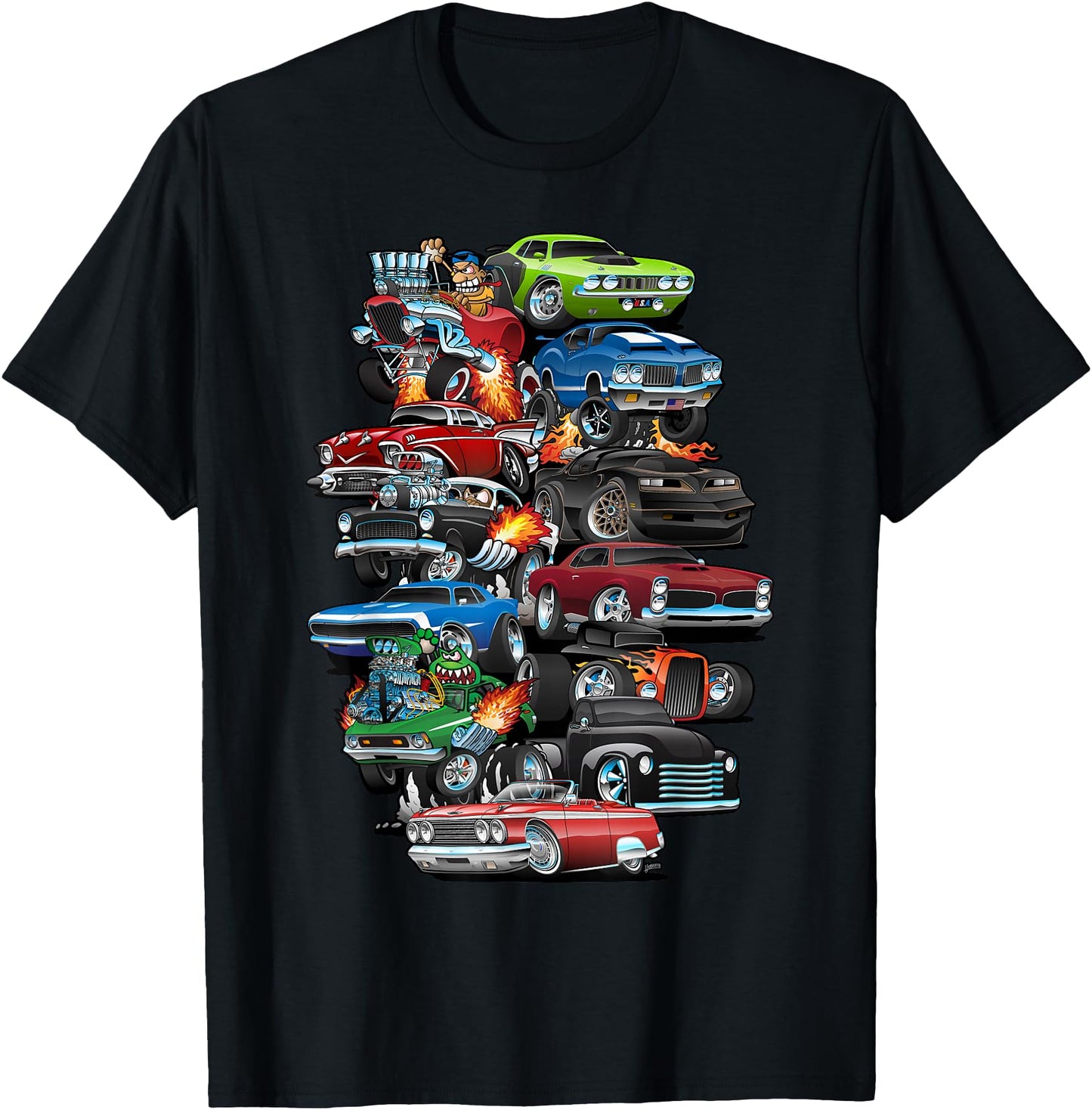Car Madness! Muscle Cars, Classic Cars and Hotrods Cartoon