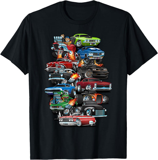 Car Madness! Muscle Cars, Classic Cars and Hotrods Cartoon