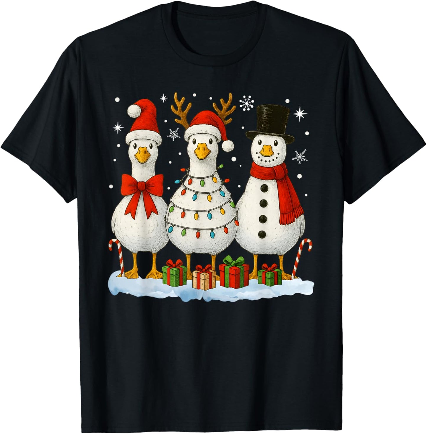 Funny Silly Goose Merry Christmas Lights Goose Xmas Pajamas