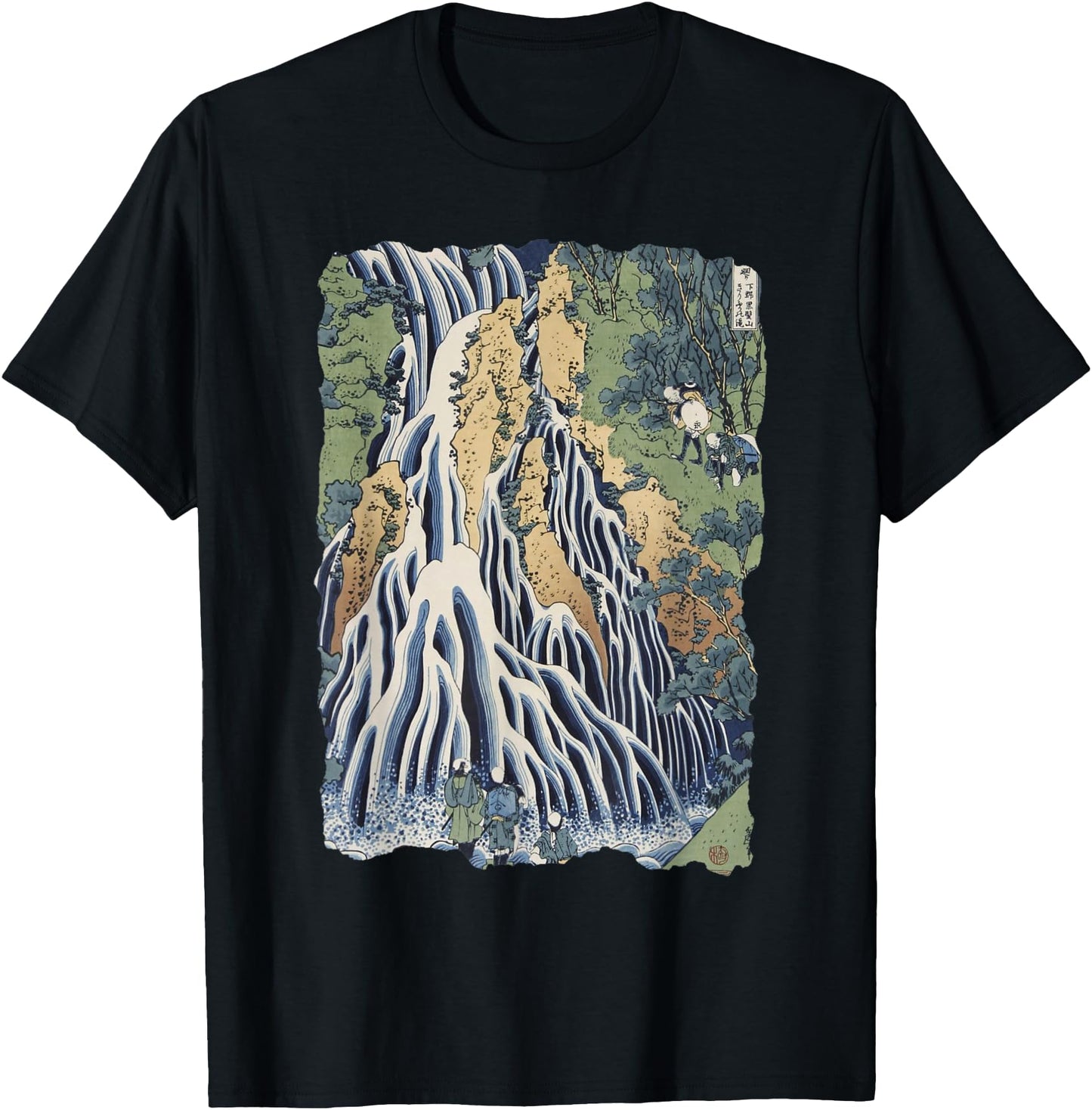 Kirifuri Waterfall Hokusai Vintage Retro Japanese Art