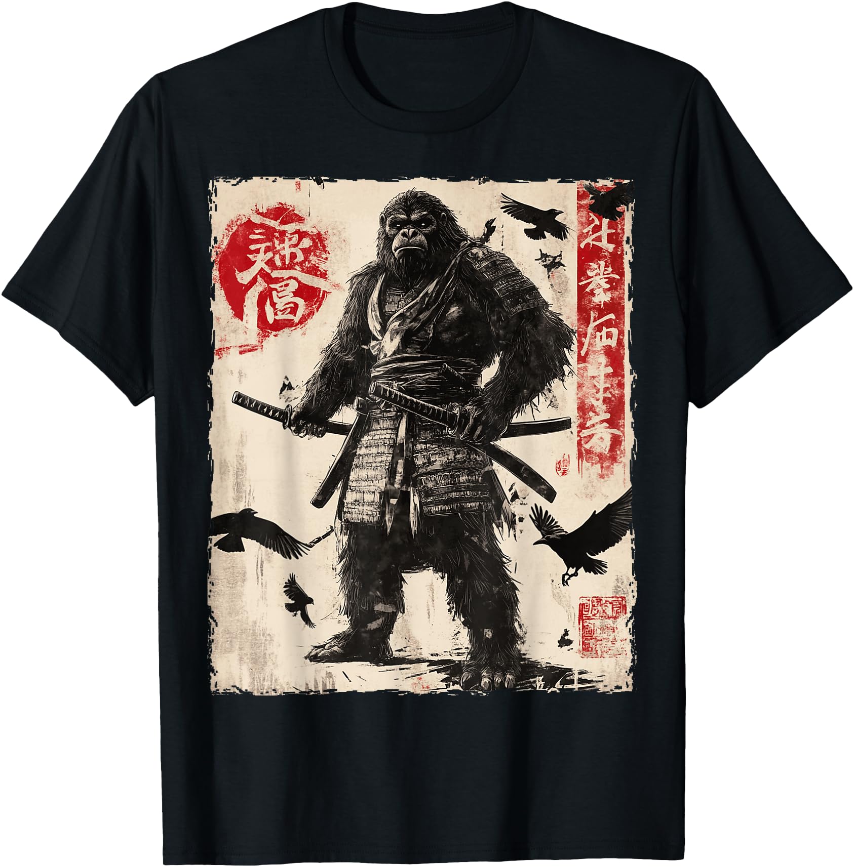 Bigfoot Sasquatch Samurai Graphic Japanese Warrior Anime