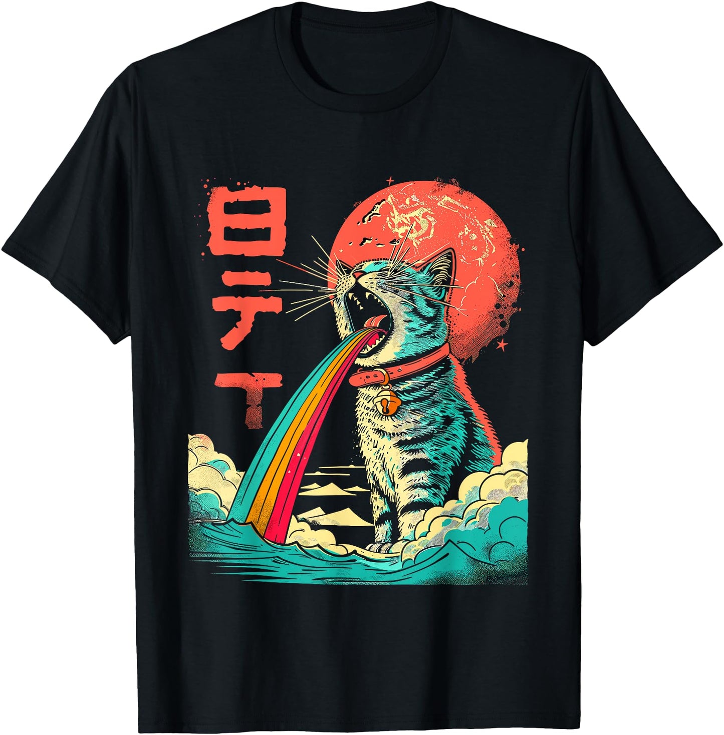 Japanese Art Cat Rainbow Kaiju