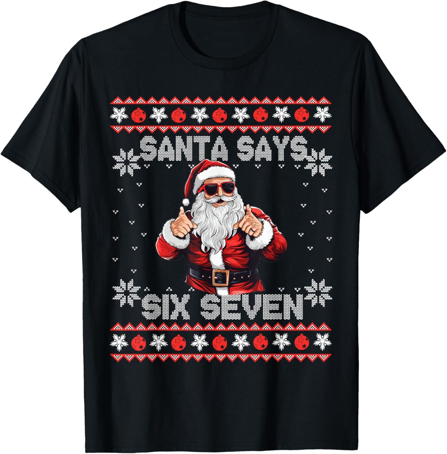 Santa Says Six Seven Ugly Christmas Sweater 67 Meme Santa