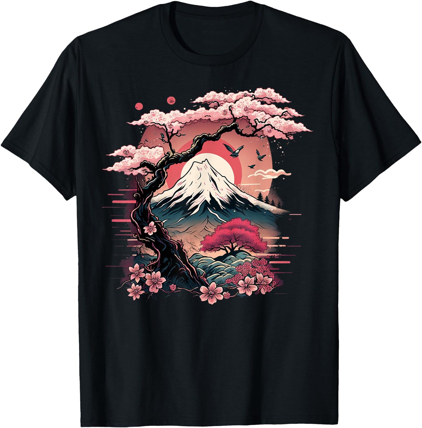 Japanese Sakura Garden Geisha Mount Fuji Cherry Blossom