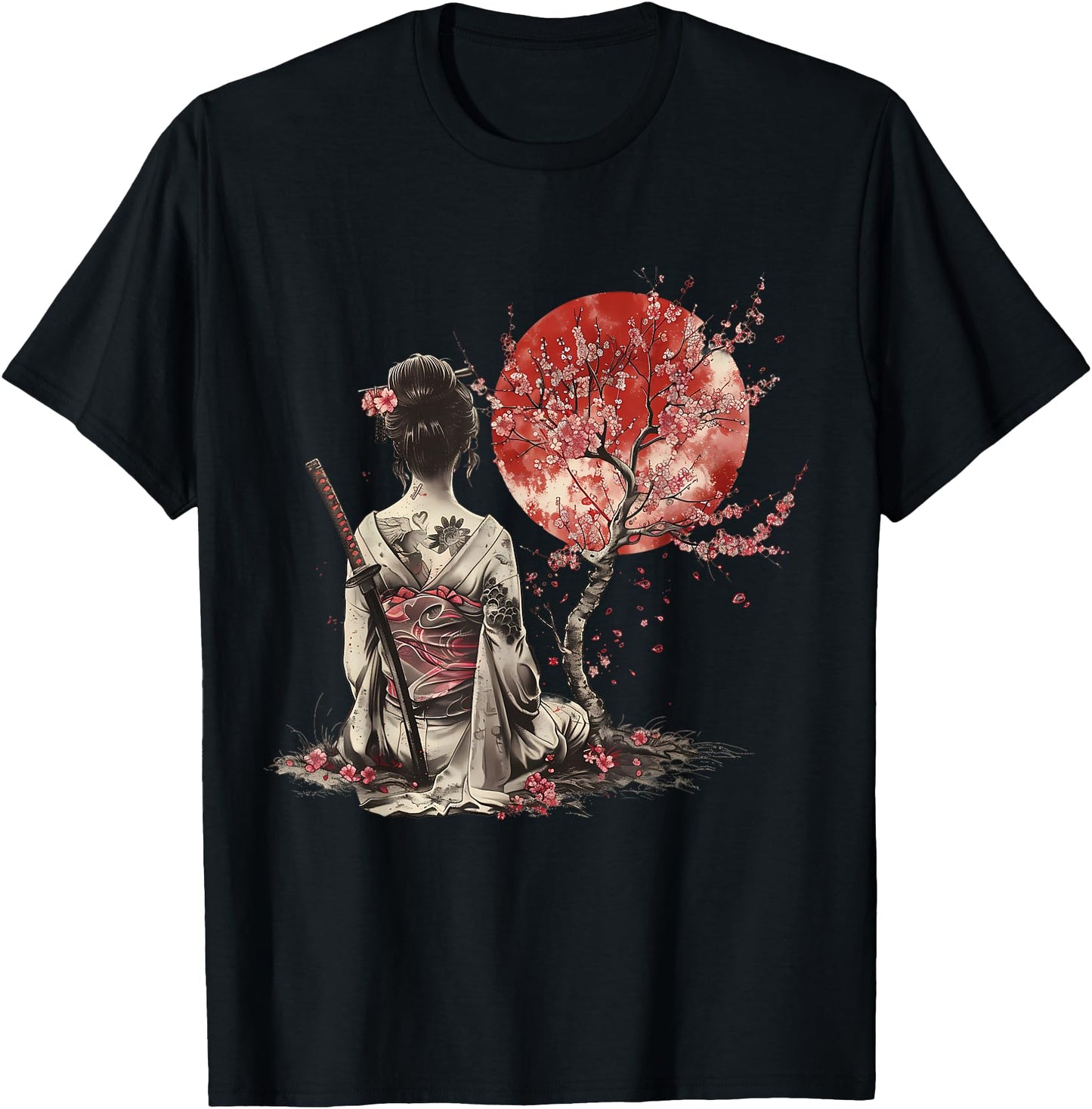 Japanese Samurai Girl Sakura Cherry Blossom Japanese Geisha