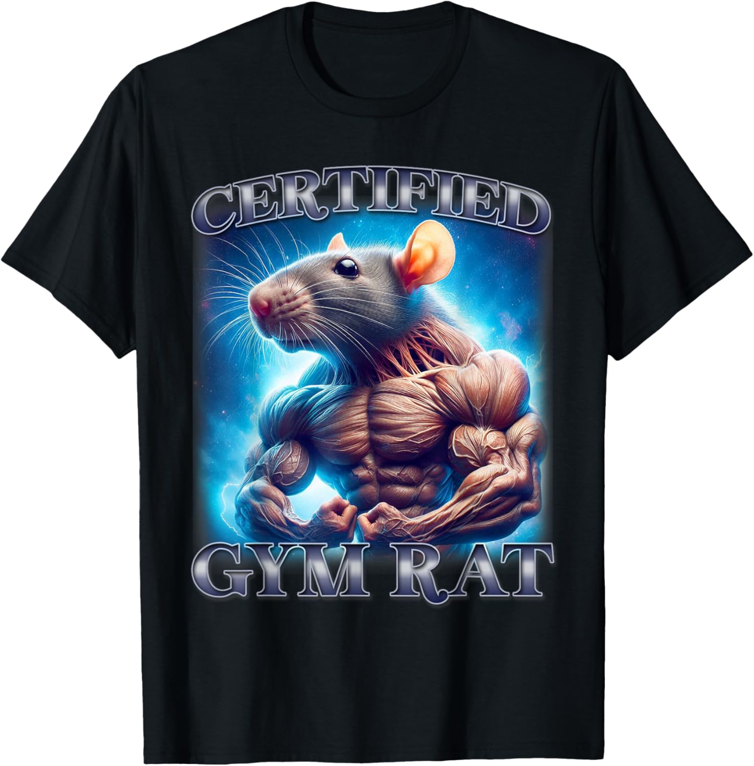 Certified Gym Rat Funny Inappropriate Adult Humor Meme T-Shirt