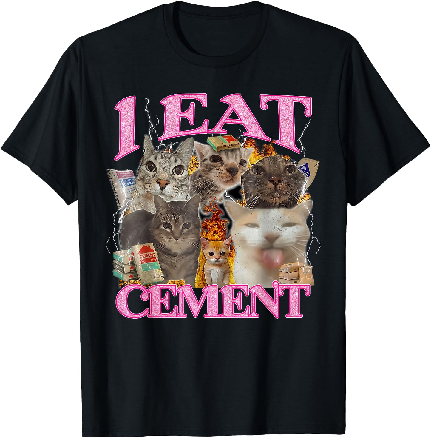 Funny Cat Meme I Eat Cement Japanese Quote Animal