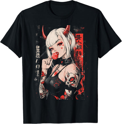 Goth Grunge Girl Waifu Demon Anime Horror Alt Aesthetic