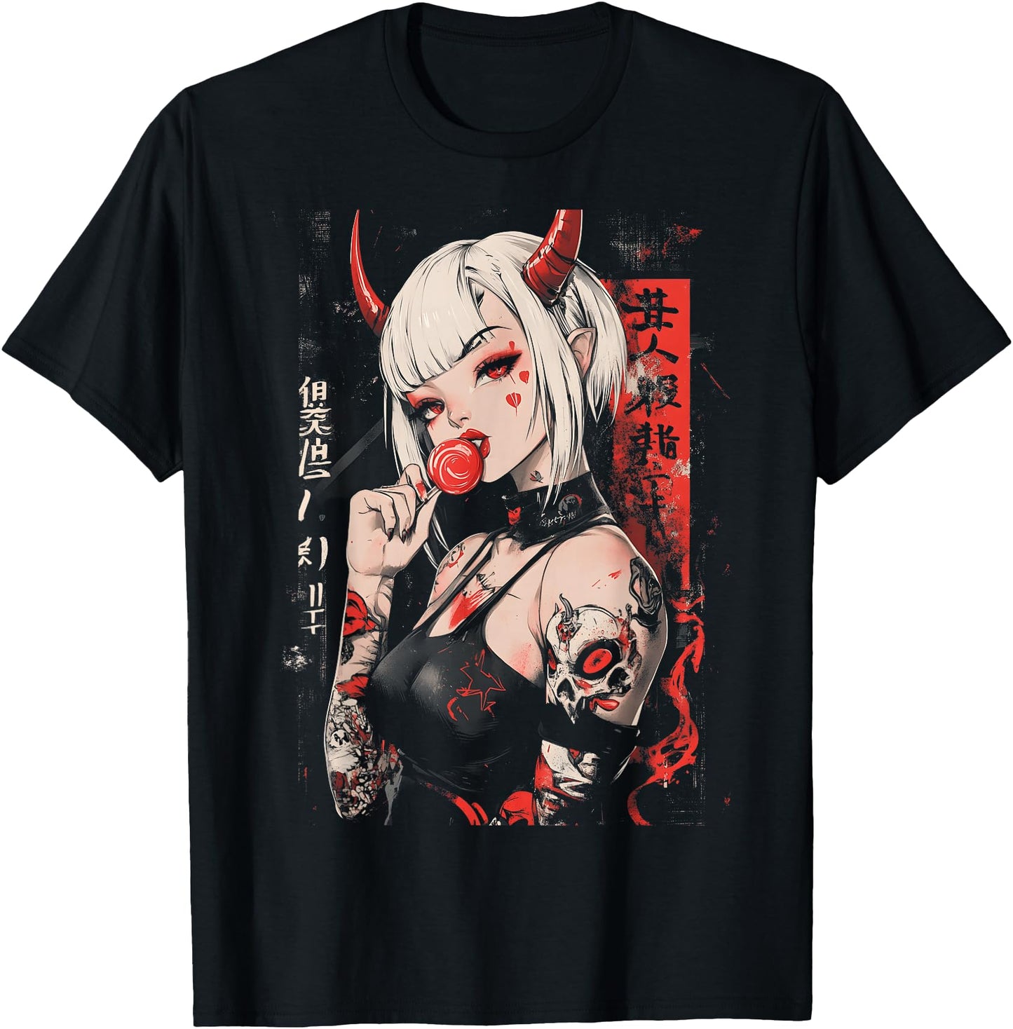 Goth Grunge Girl Waifu Demon Anime Horror Alt Aesthetic