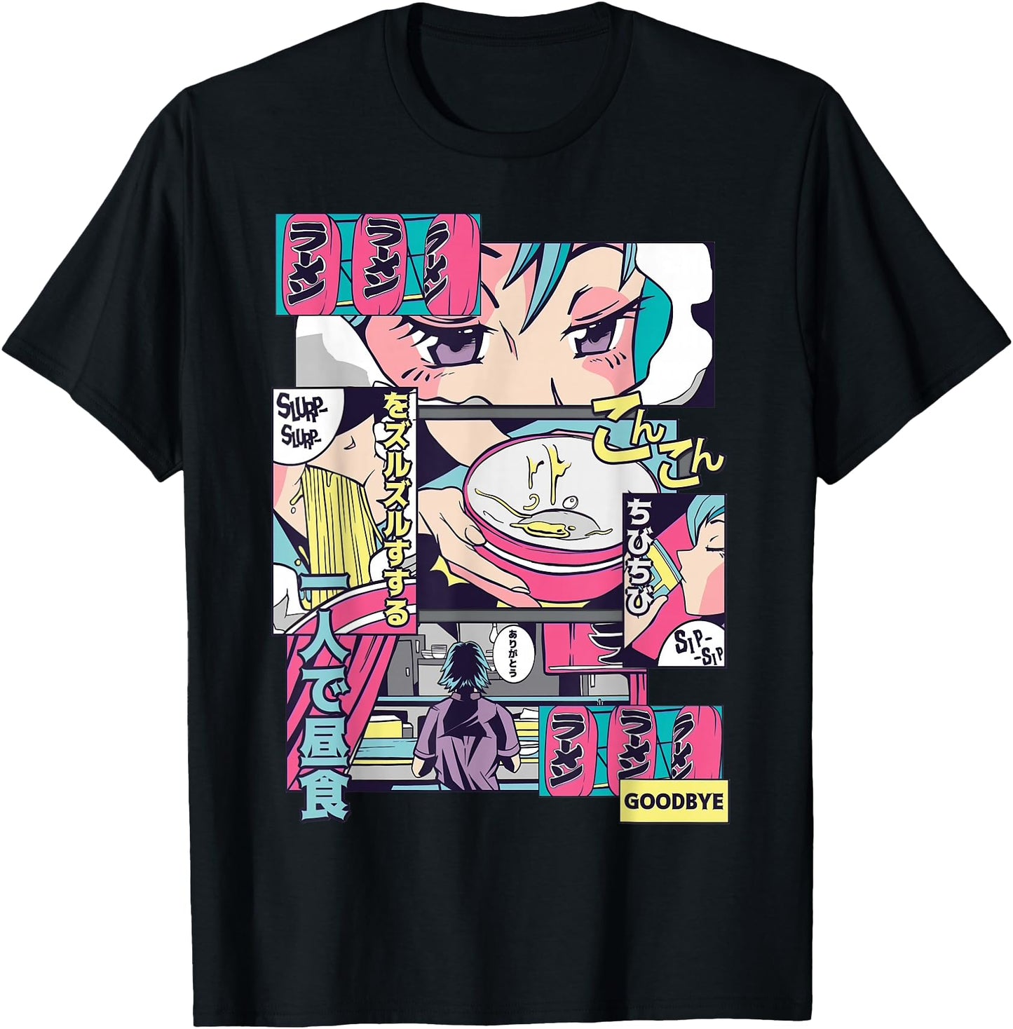 90s Japanese Vintage Kawaii Ramen Anime Manga Girl