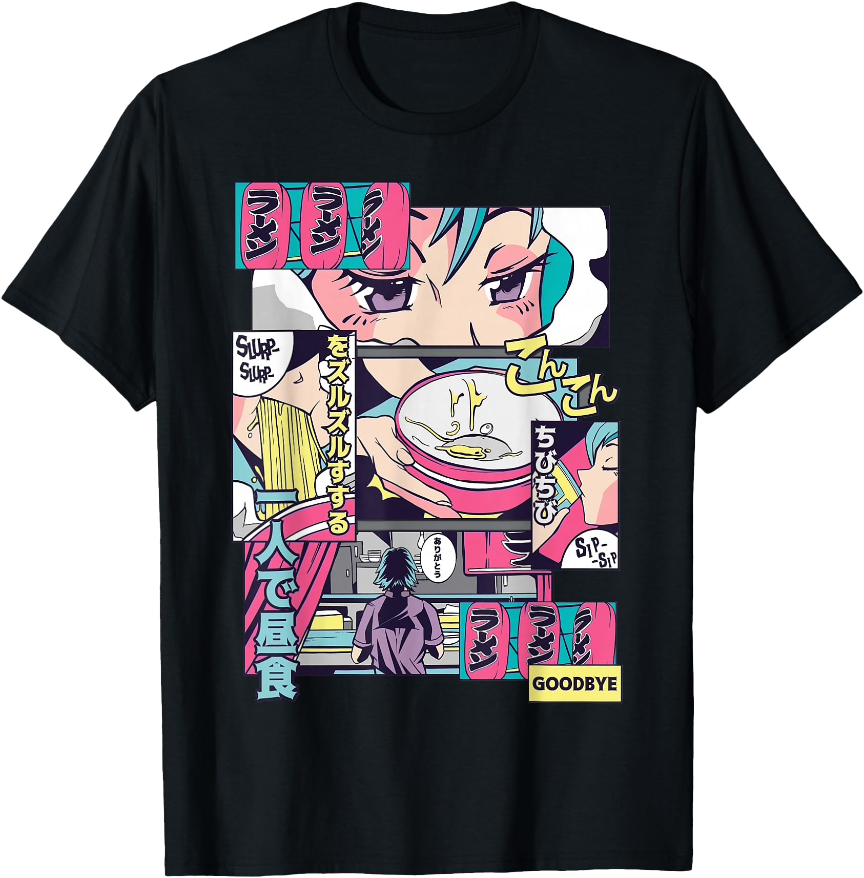 90s Japanese Vintage Kawaii Ramen Anime Manga Girl