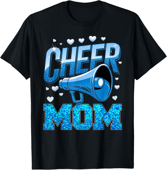 Cheer Mom Blue White T-Shirt