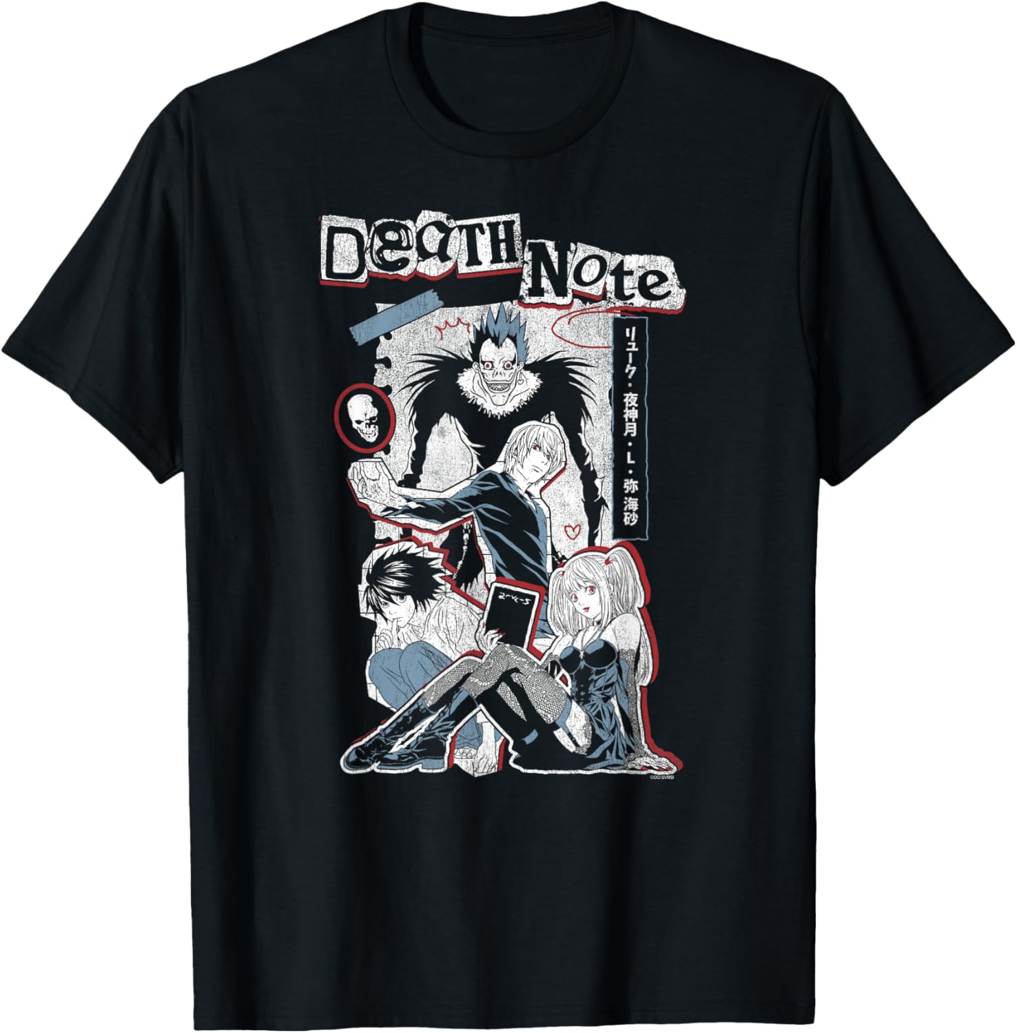 Death Note Character Collage with Kanji Anime
