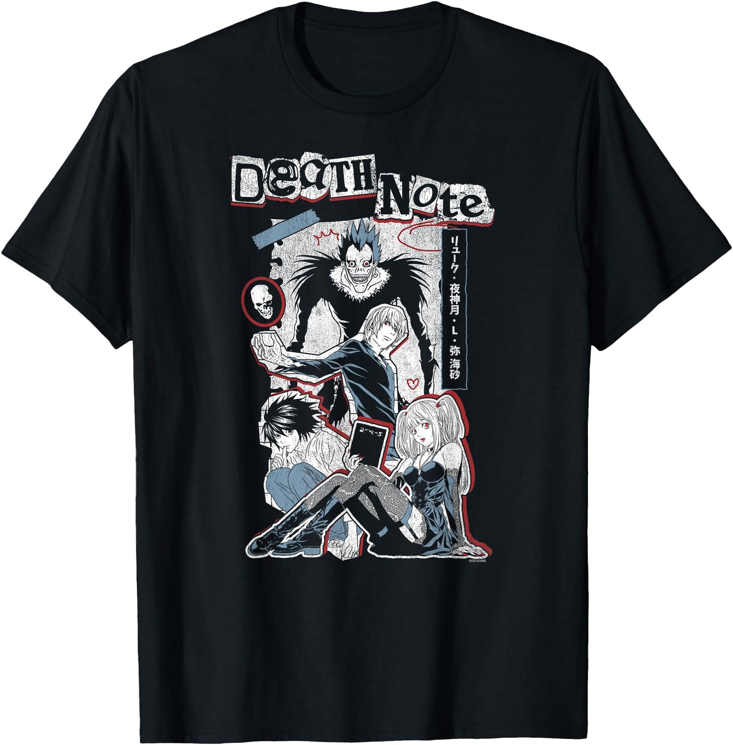 Death Note Character Collage with Kanji Anime