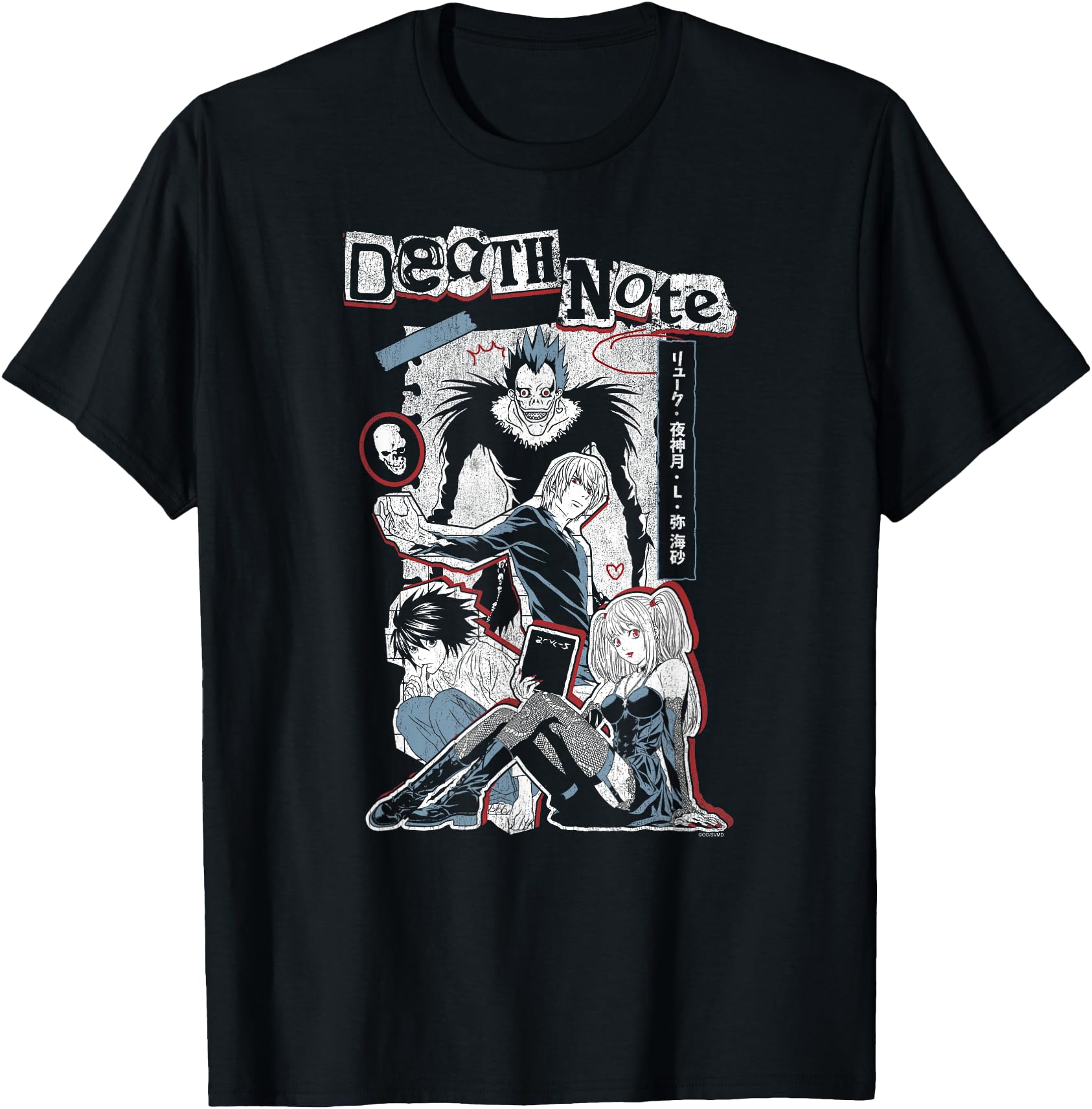 Death Note Character Collage with Kanji Anime