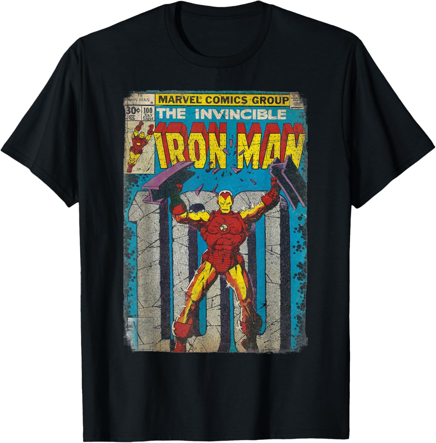 Iron Man Classic Retro Comic Vintage Cover Graphic T-Shirt