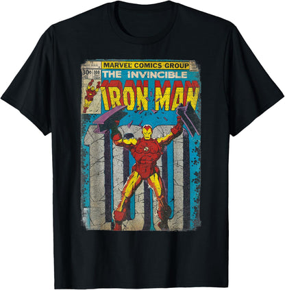 Iron Man Classic Retro Comic Vintage Cover Graphic T-Shirt