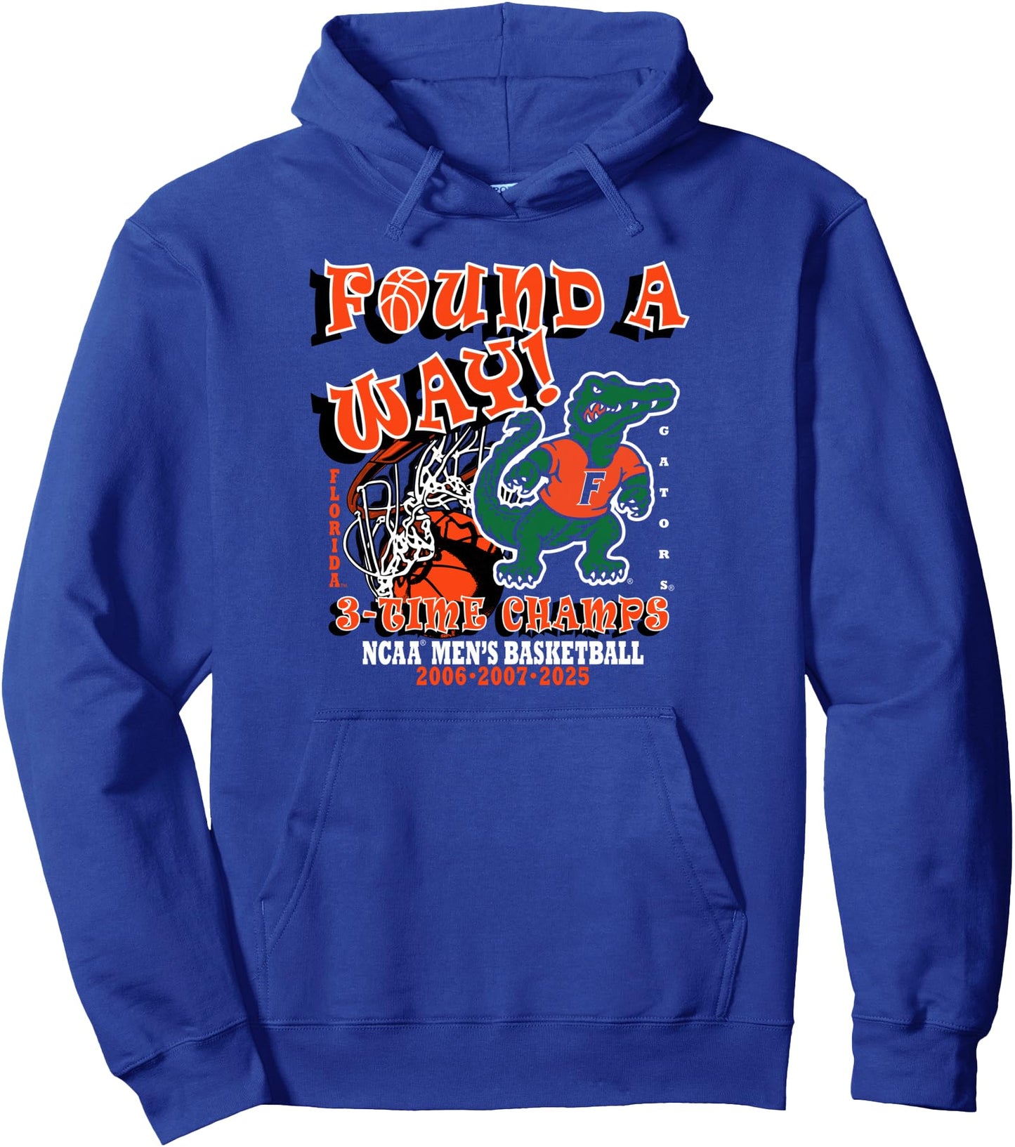 Florida Gators National Champs 2025 Men's Basketball Title Pullover Hoodie