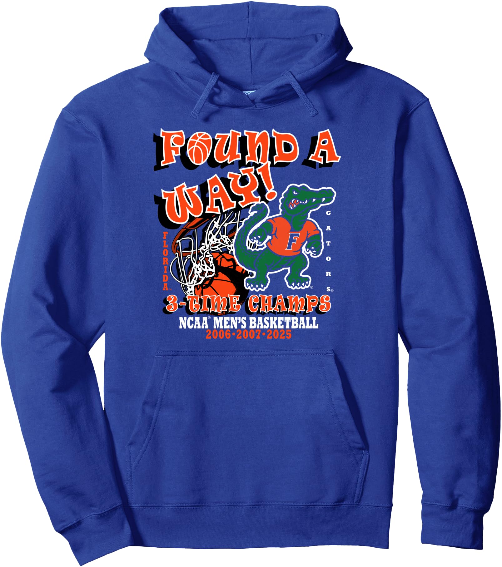 Florida Gators National Champs 2025 Men's Basketball Title Pullover Hoodie