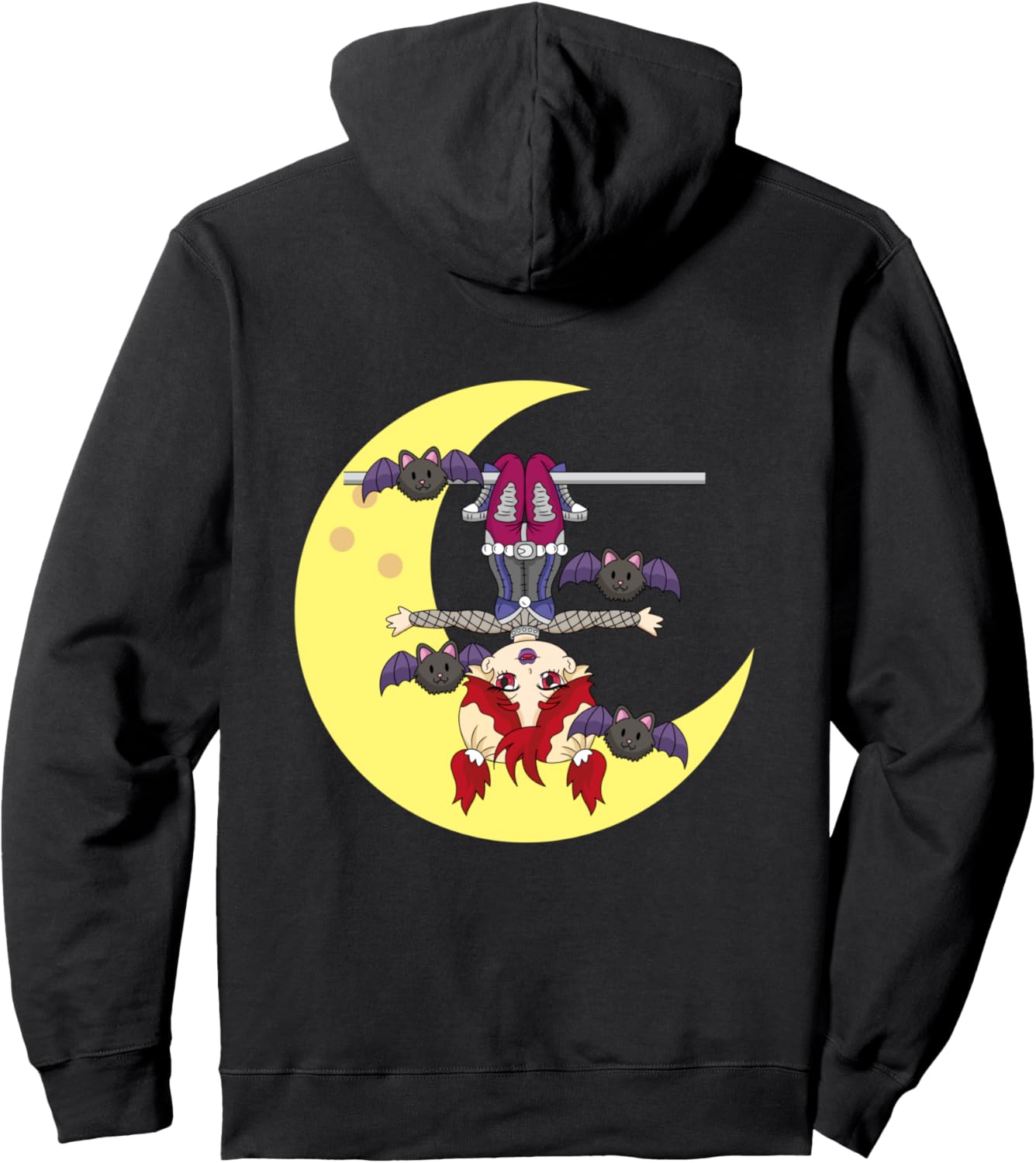 Gothic Chibi Kawaii Anime Girls Pullover Hoodie