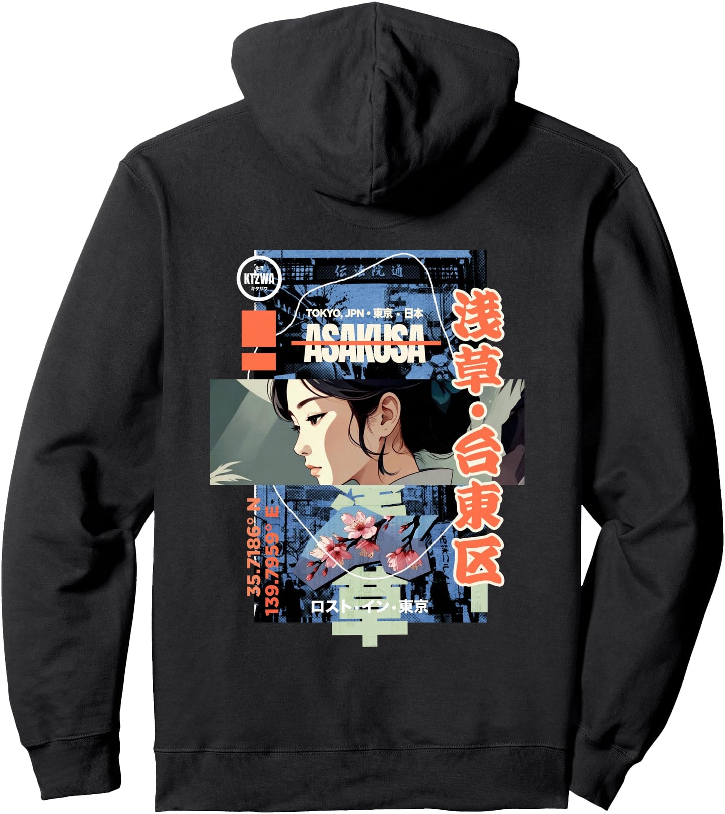 Japanese Retro Vintage 90s 80s Streetwear Tokyo Anime Manga Pullover Hoodie