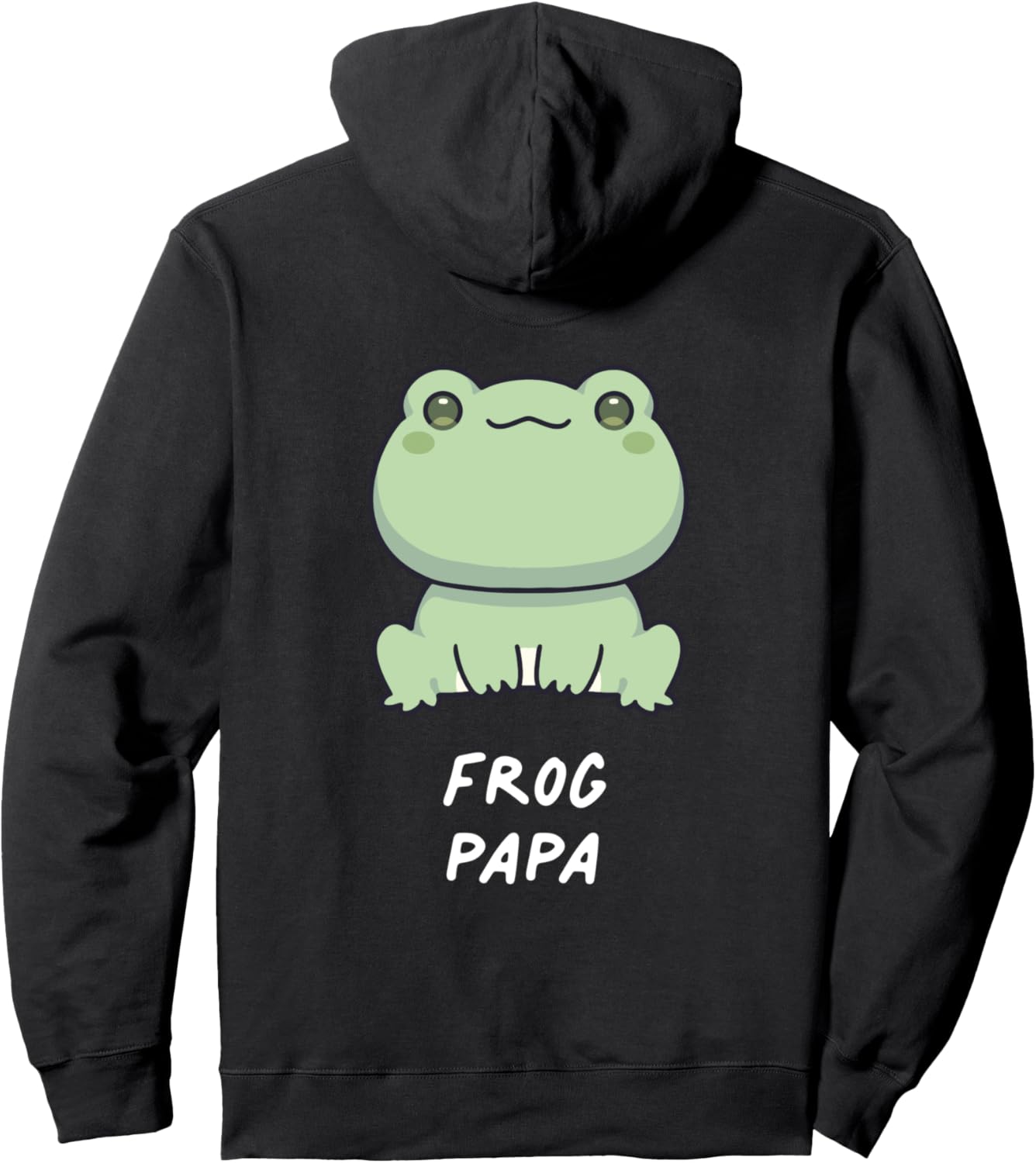 Frog Papa Cute Kawaii Anime Aesthetic Family Ambhibian Lover Pullover Hoodie