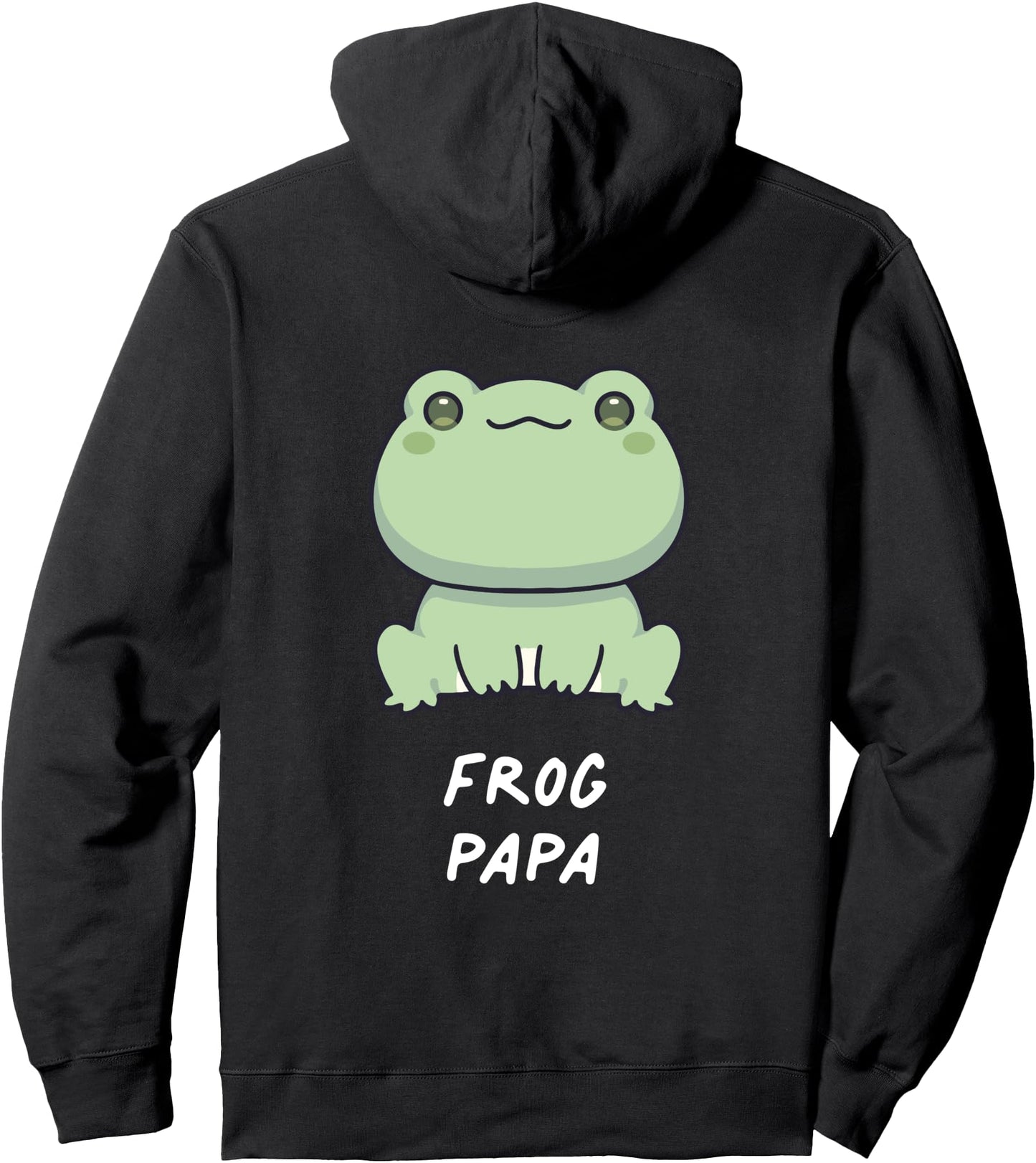 Frog Papa Cute Kawaii Anime Aesthetic Family Ambhibian Lover Pullover Hoodie