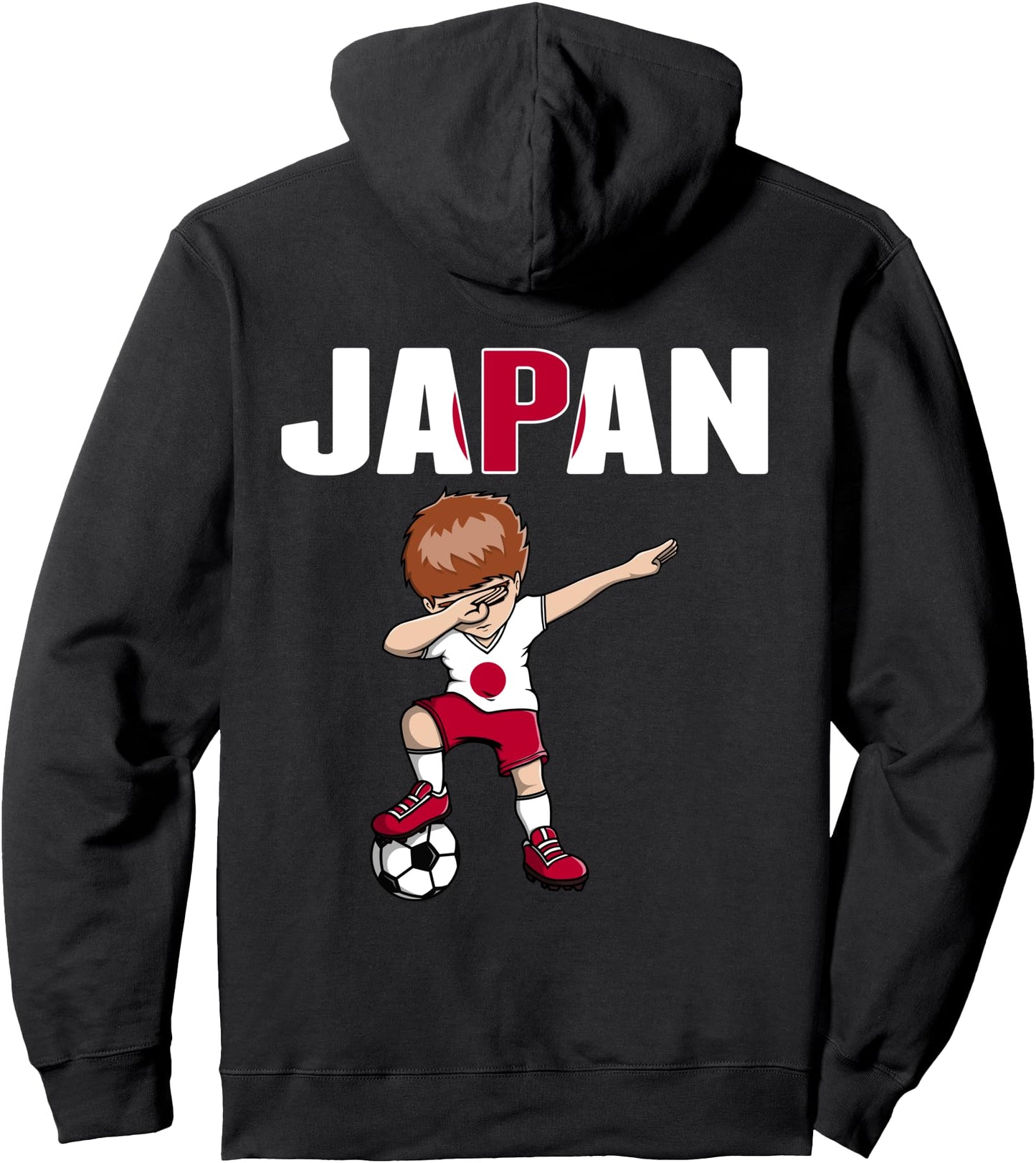 Dabbing Soccer Boy Japan Soccer Fans Jersey Japanese Flag Pullover Hoodie