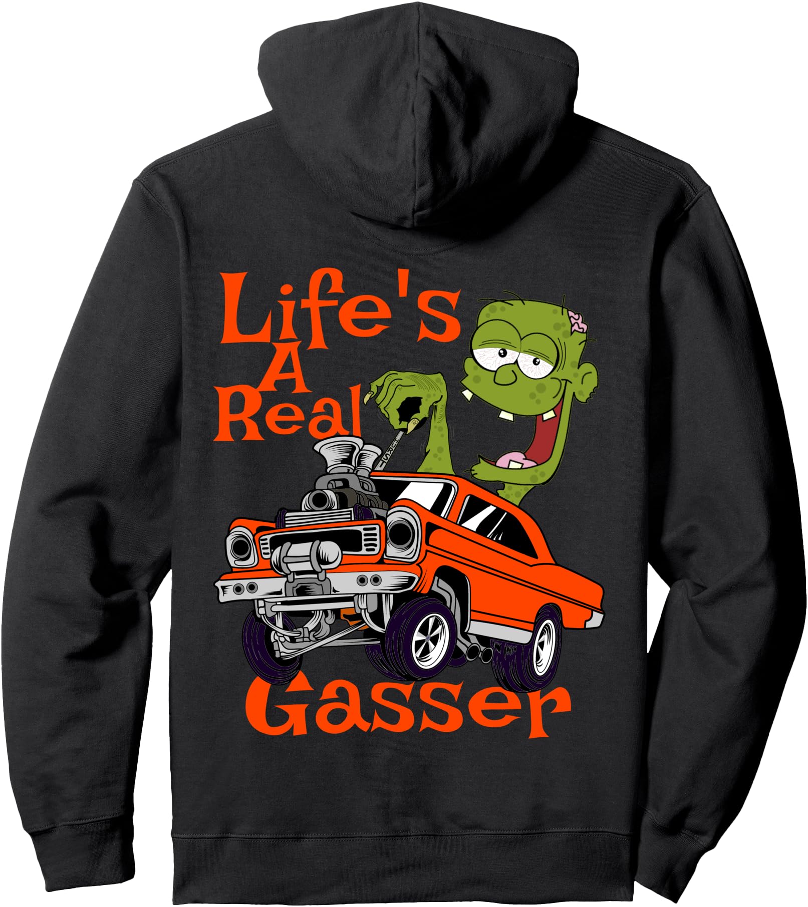 Hot Rod Gasser Outlaw Drag Racing Blown Street Car Pullover Hoodie