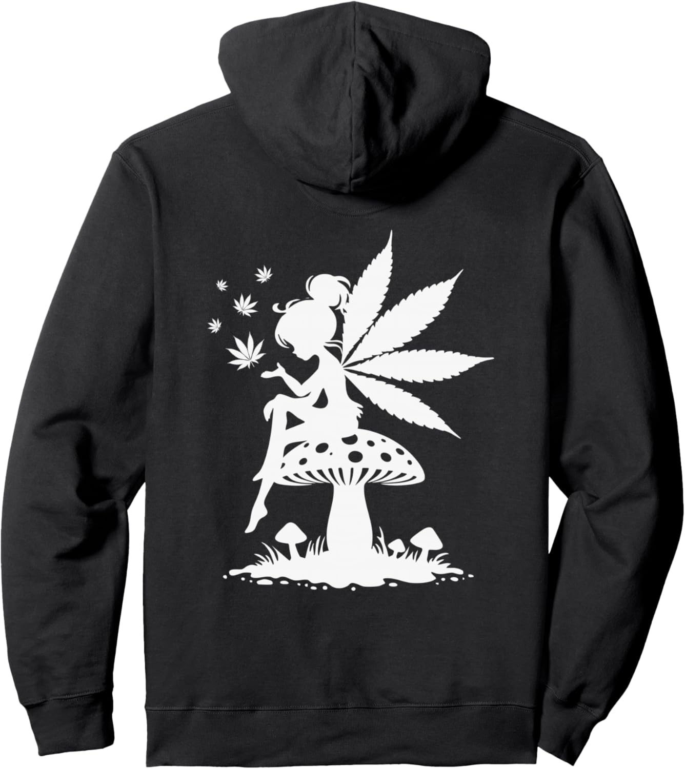 Weed Fairy Marijuana Mushroom Cannabis Pixie Pullover Hoodie