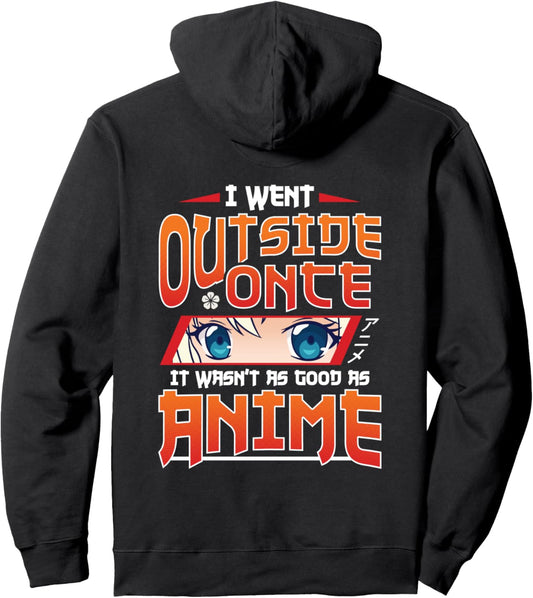 Anime and Gaming Shop Anime Pullover Hoodie ,Black ,Small