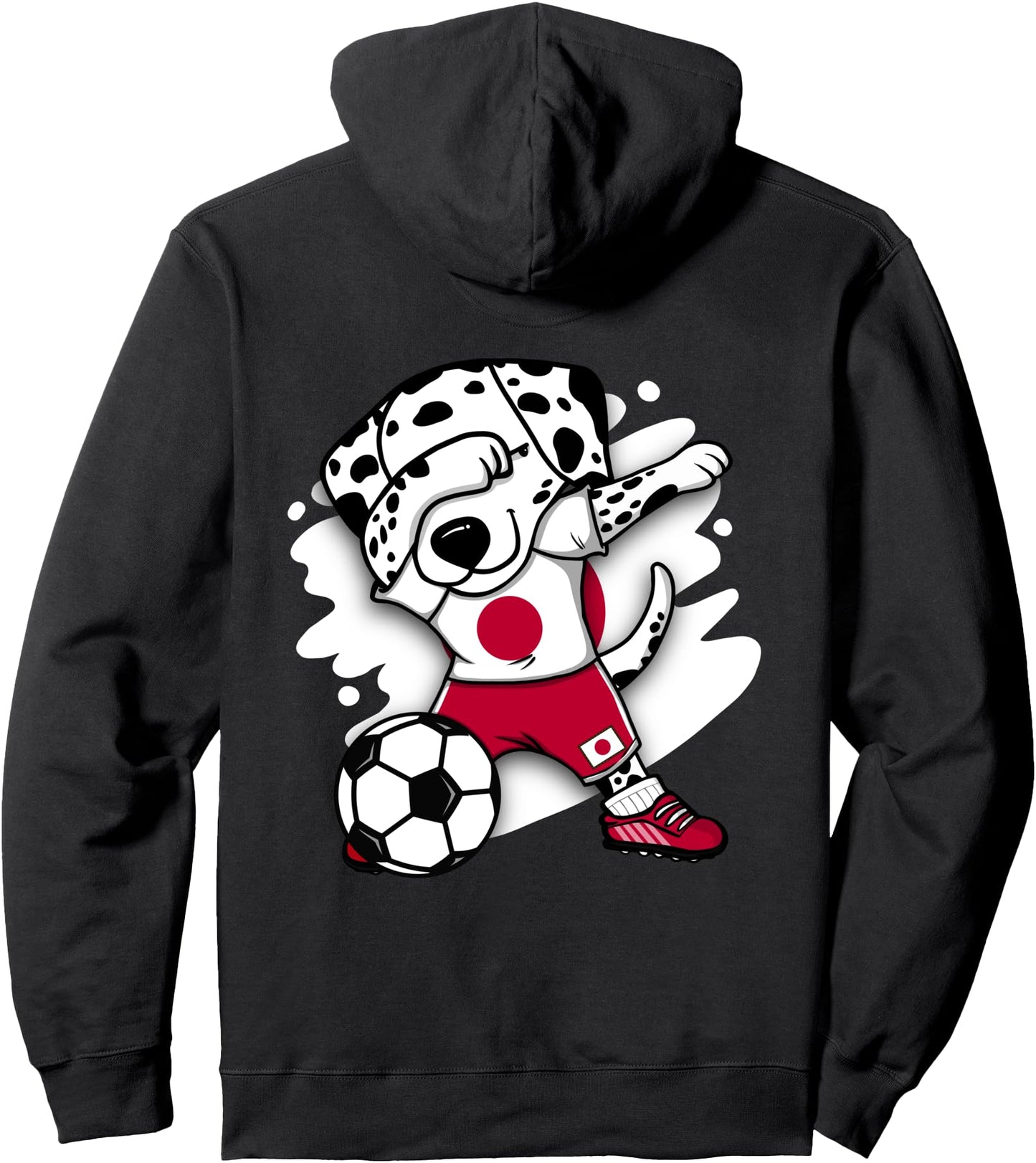 Dabbing Dalmatian Japan Soccer Fans Jersey Japanese Football Pullover Hoodie