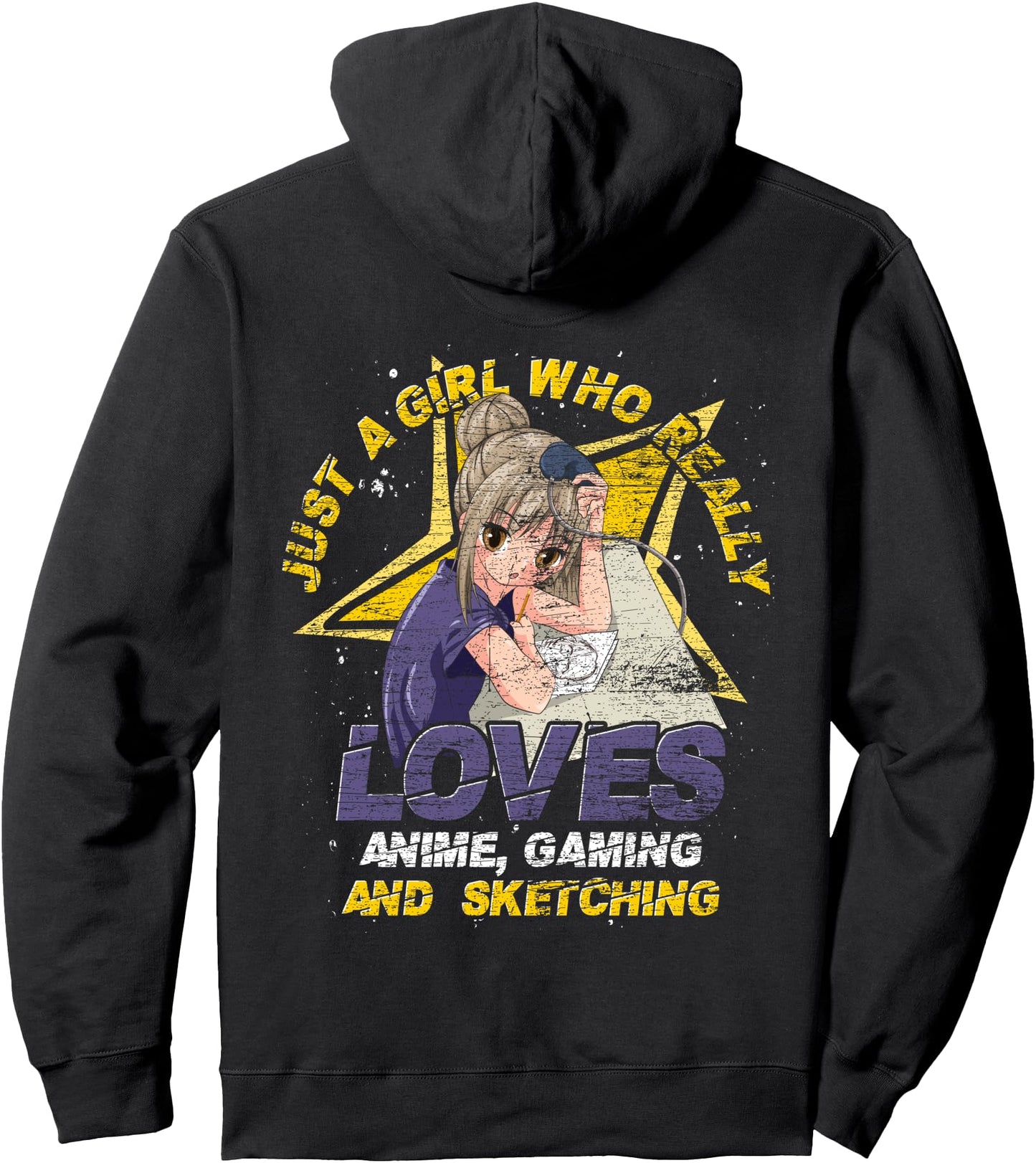 Gaming Otaku Manga Sketching Gamer Girls Women Anime Pullover Hoodie