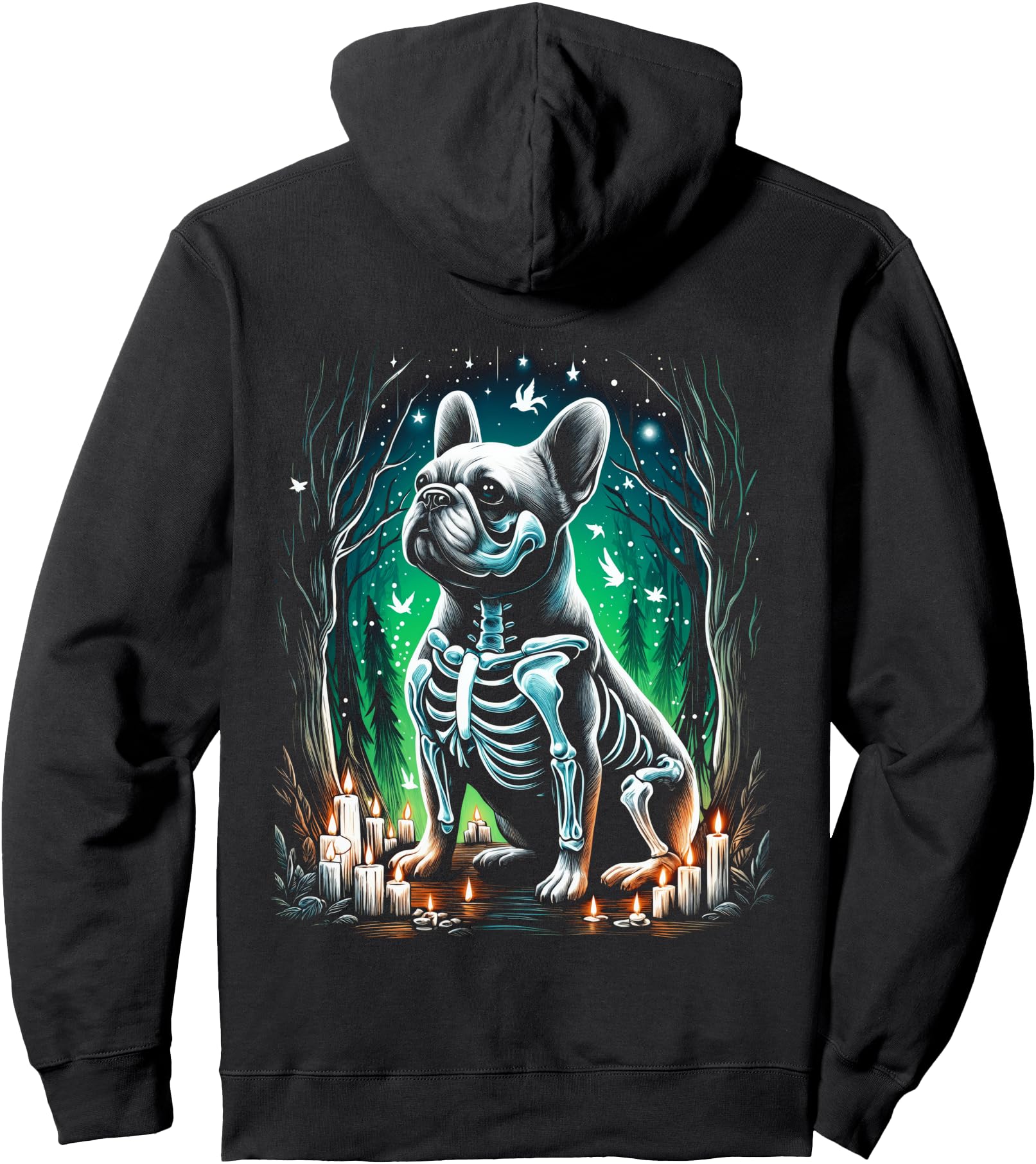 Cool French Bulldog Skeleton Halloween Dog Mom Dad Christmas Pullover Hoodie