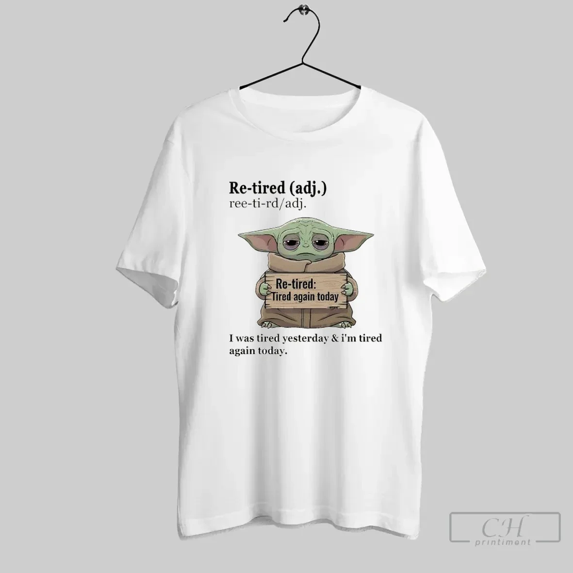 Yoda Re Tired Adj Ree Ti Rd Adj Re Tired Tired Again Today Sweatshirt