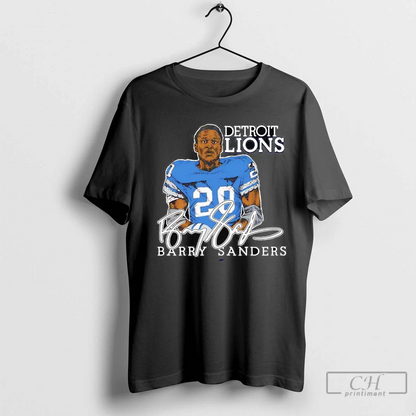 Barry Sanders Caricature Signature Detroit Lions Sweatshirt Authentic