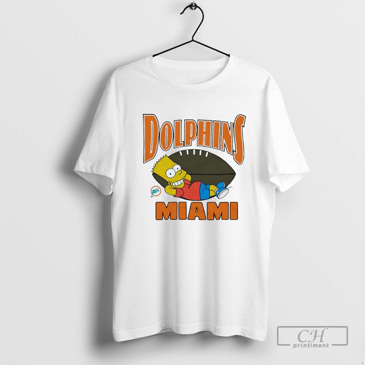 Bart Simpsons X Miami Dolphins Long Sleeve Premium Look