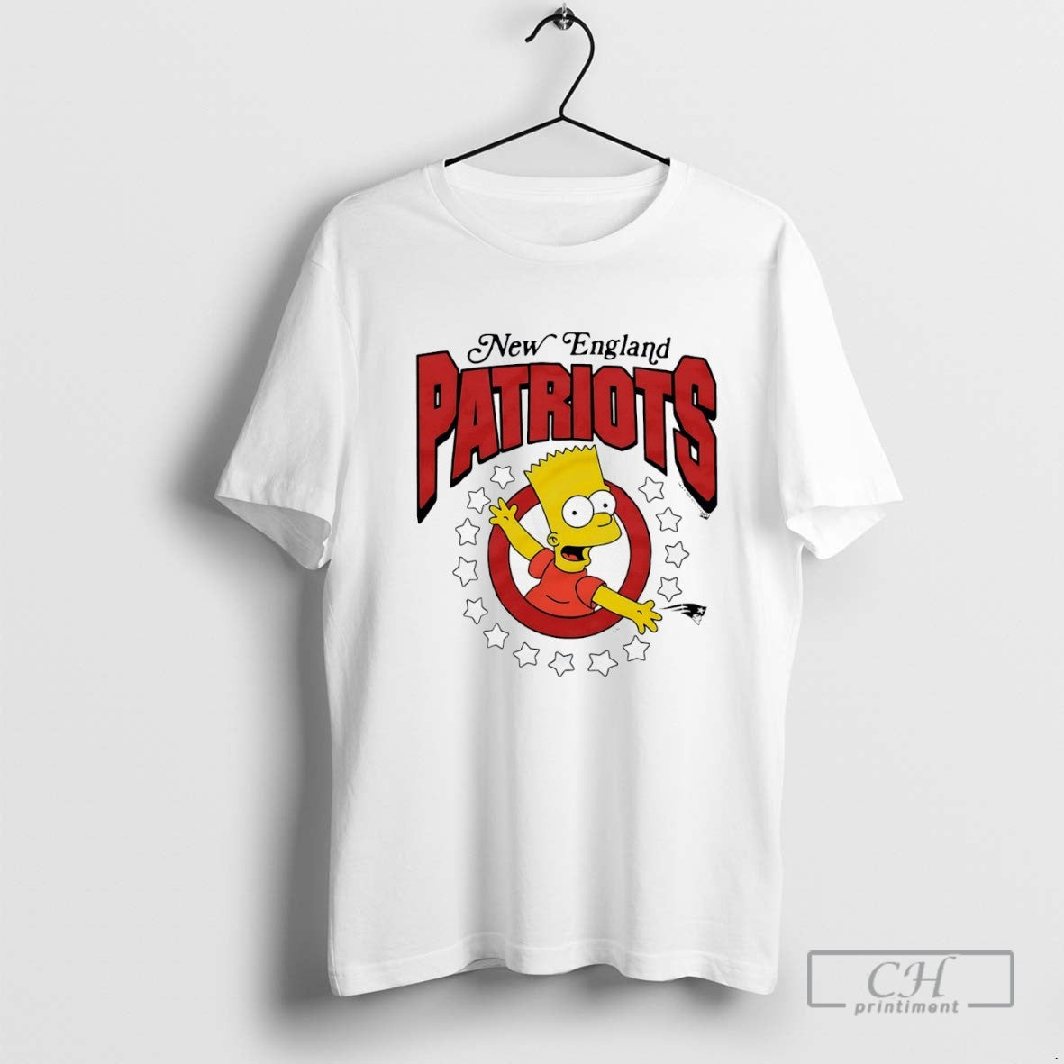 Bart Simpsons X New England Patriots Tee Trendy Style