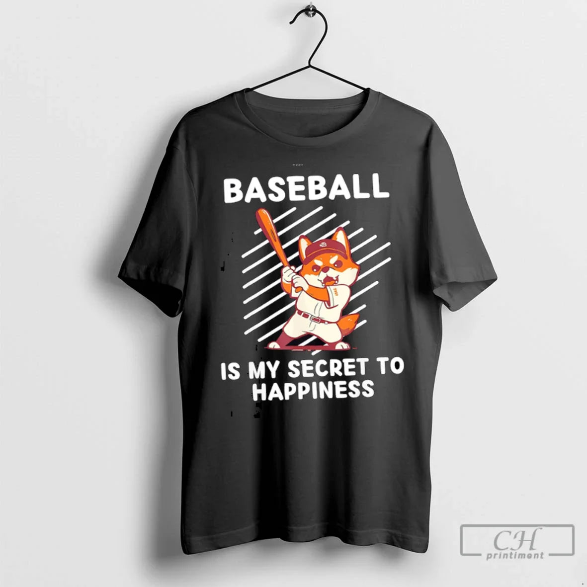 Baseball Is My Secret To Happiness Doge Hoodie Exclusive Merch